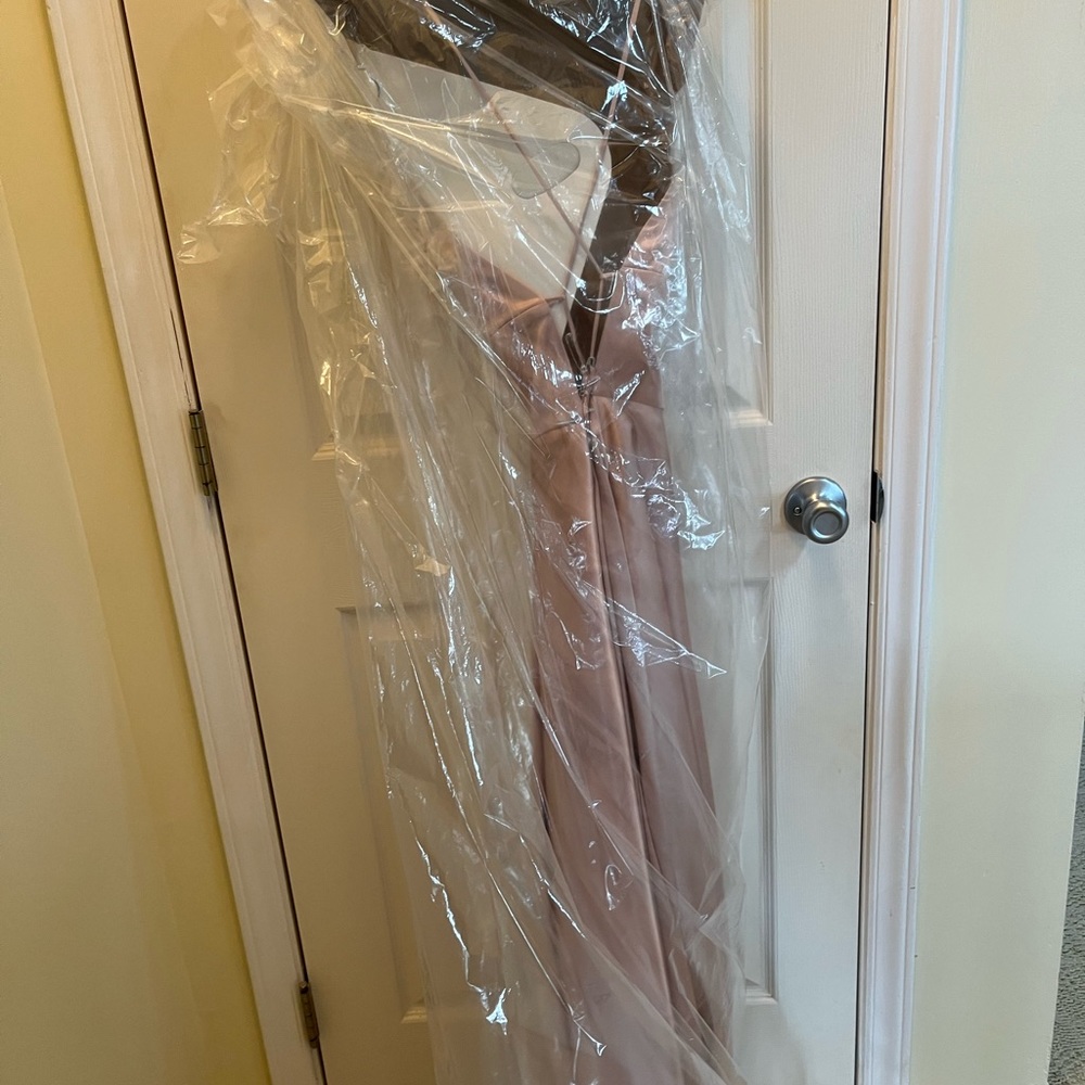 Betsy & Adam size 6 full length formal in blush pink- dry cleaned - Picture 5 of 8